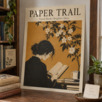 30 x 40 Posters: PAPER TRAIL bookshop example artwork