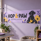 A1 Strip Posters: HOP & PAW pet grooming salon example artwork