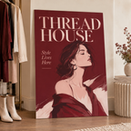 A2 Posters: THREAD HOUSE clothing boutique example artwork