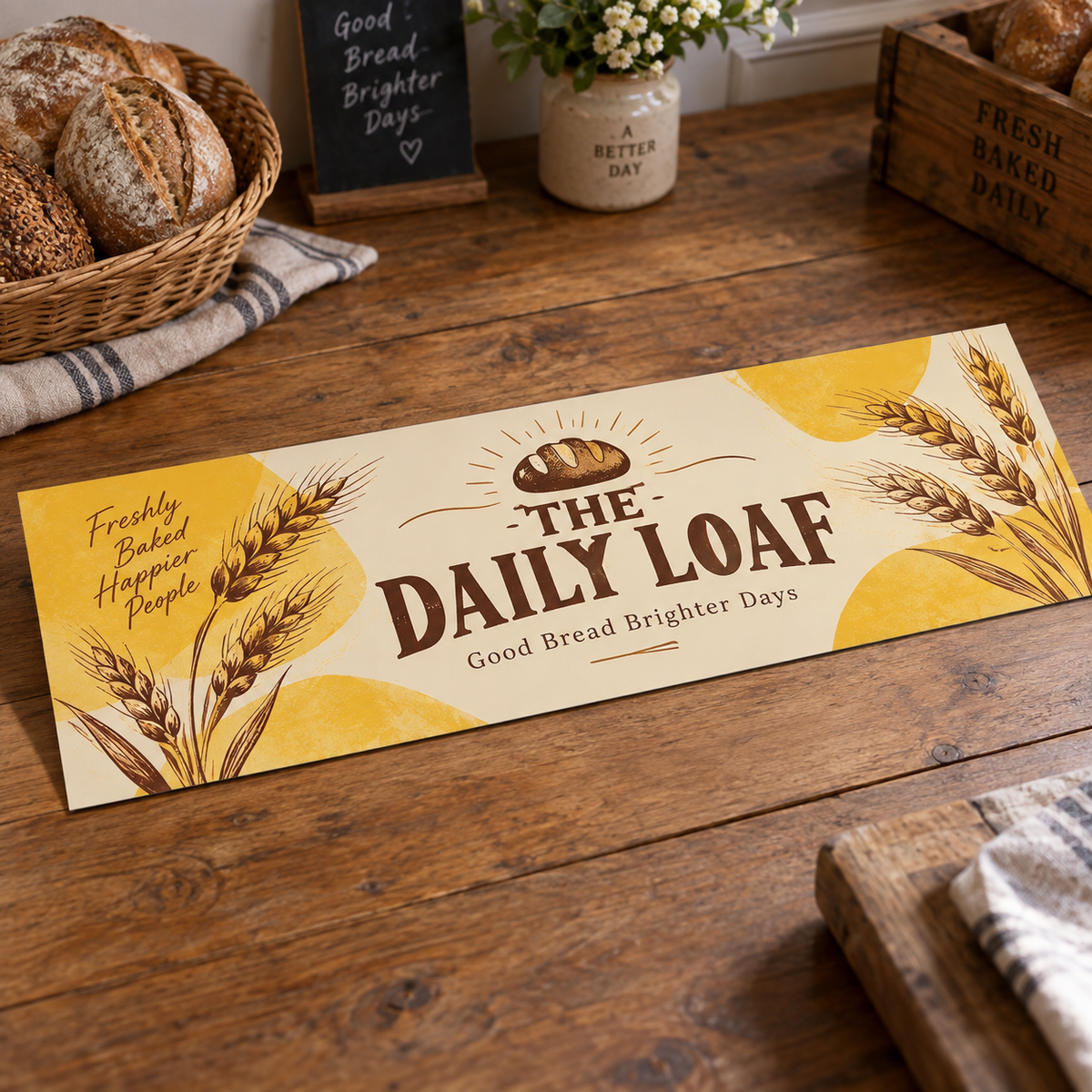A3 Strip Posters: THE DAILY LOAF bakery example artwork