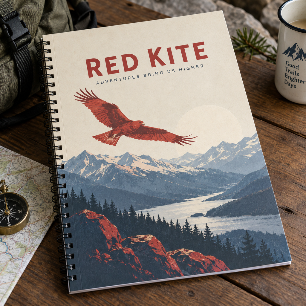 A4 Wiro Bound Brochures: RED KITE adventure club example artwork