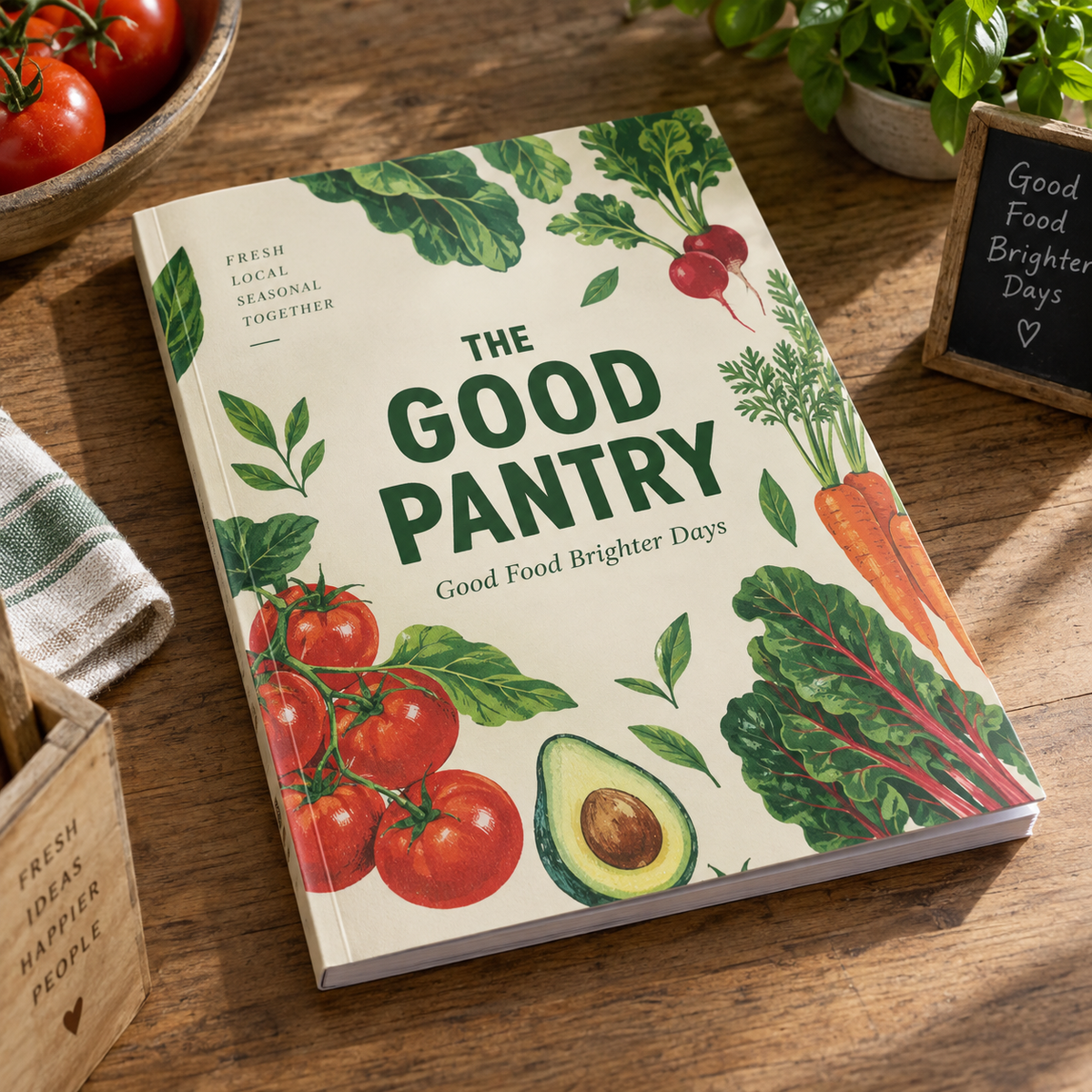 A5 Perfect Bound Books & Brochures: THE GOOD PANTRY grocery example artwork