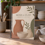 A5 Wiro Bound Brochures: MOSS & CLAY ceramics studio example artwork
