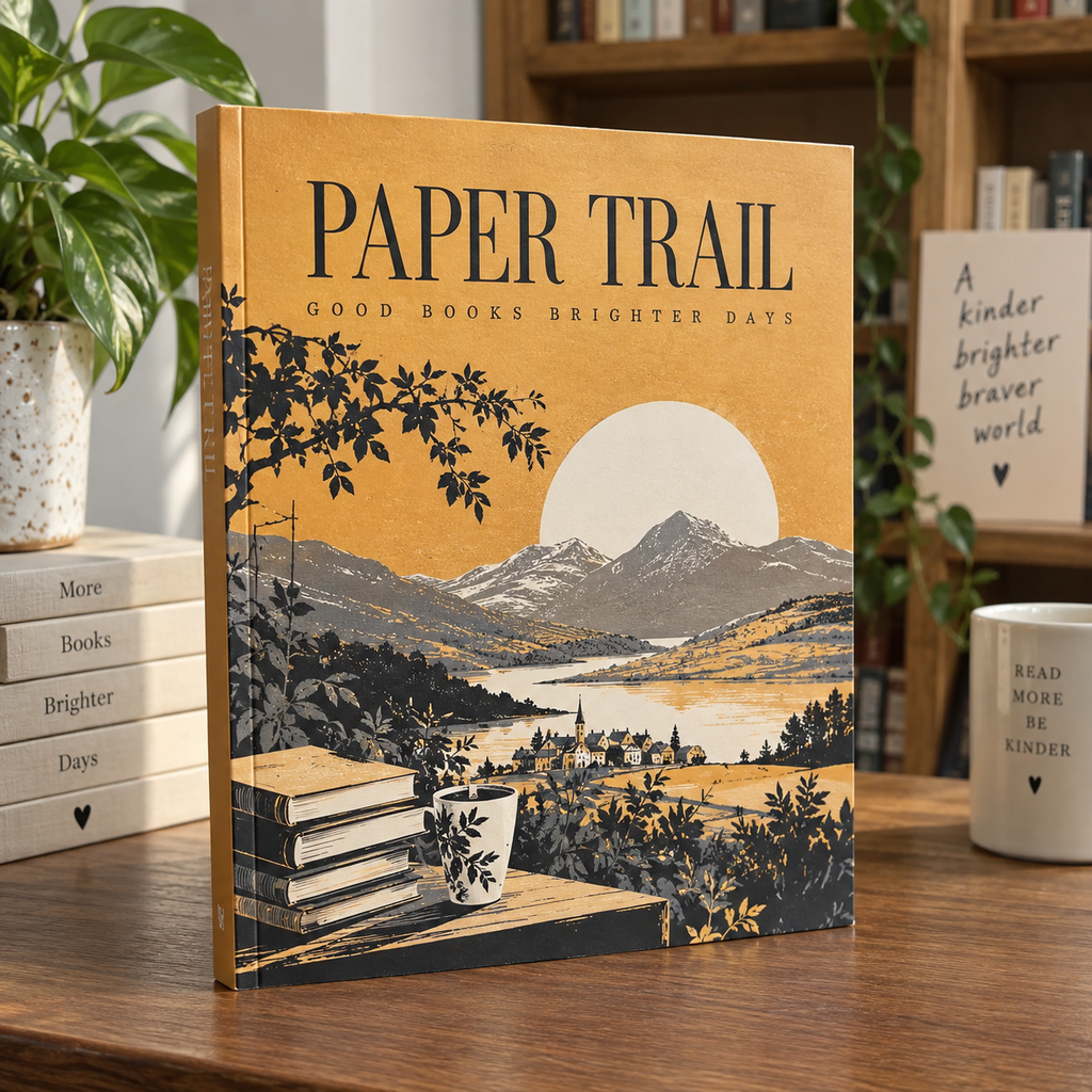 B Format Perfect Bound Books & Brochures: PAPER TRAIL bookshop example artwork