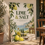 B0 Posters: LIME & SALT Mediterranean restaurant example artwork