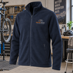 Branded Fleeces: MOTION WORKS bicycle repair shop example artwork