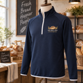 Branded Half Zip Sweatshirts: THE DAILY LOAF bakery example artwork
