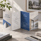 Concertina Fold Flyers & Leaflets: ARCH & FORM architect example artwork