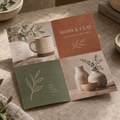Cross Fold Flyers & Leaflets: MOSS & CLAY ceramics studio example artwork
