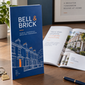 DL Perfect Bound Books & Brochures: BELL & BRICK estate agency example artwork