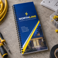 DL Wiro Bound Brochures: NORTHLINE electrician example artwork