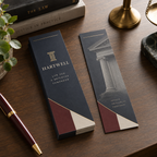 Foil Bookmarks: HARTWELL legal practice example artwork