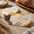 Foil Business Cards: THE DAILY LOAF bakery example artwork