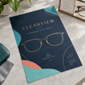 Foil Flyers & Leaflets: CLEARVIEW optician example artwork