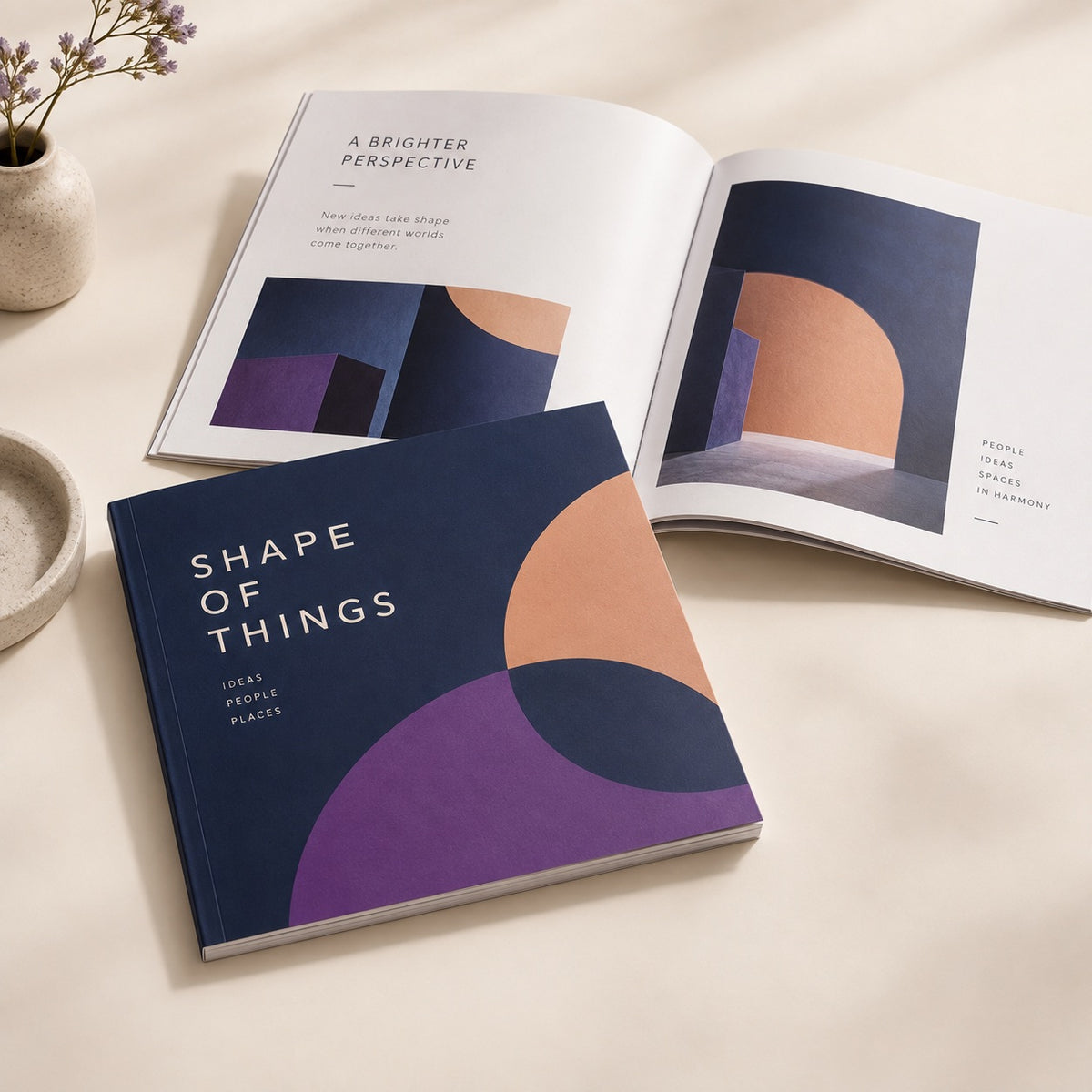 148 x 148 mm Square Perfect Bound Books & Brochures full product example