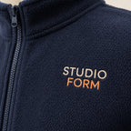 Branded Fleeces material and construction close-up