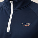 Branded Half Zip Sweatshirts material and construction close-up