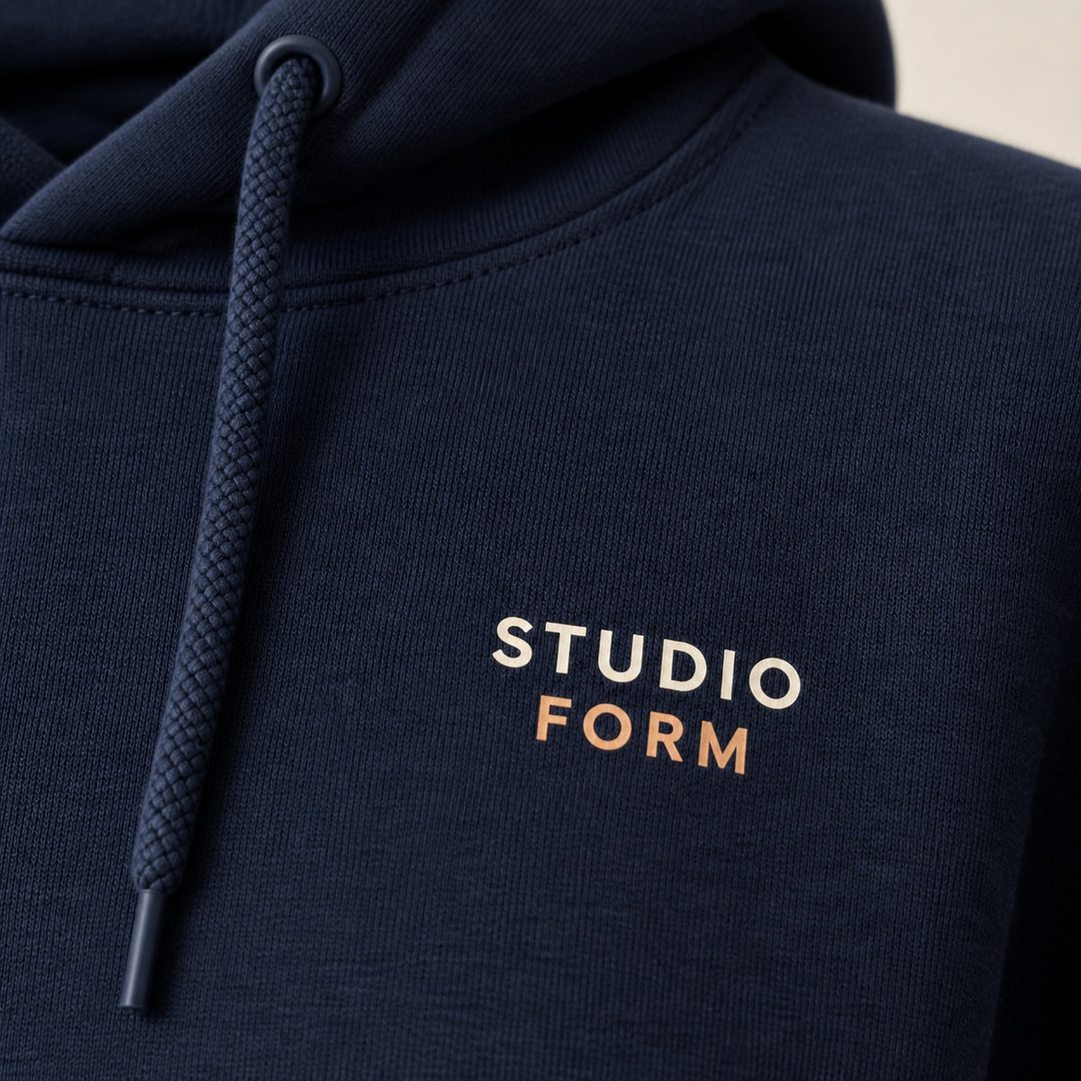 Branded Hoodies material and construction close-up