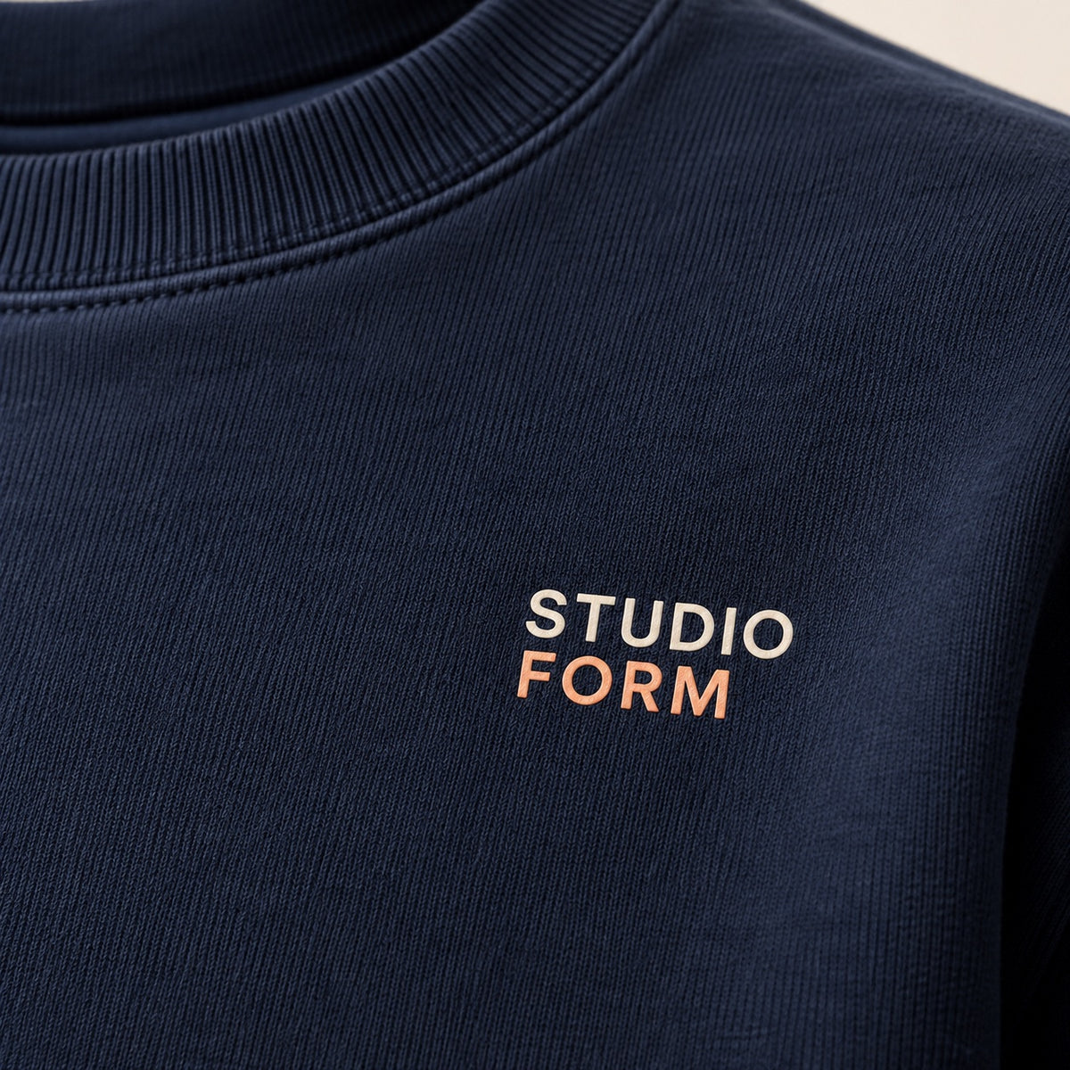 Branded Sweatshirts material and construction close-up