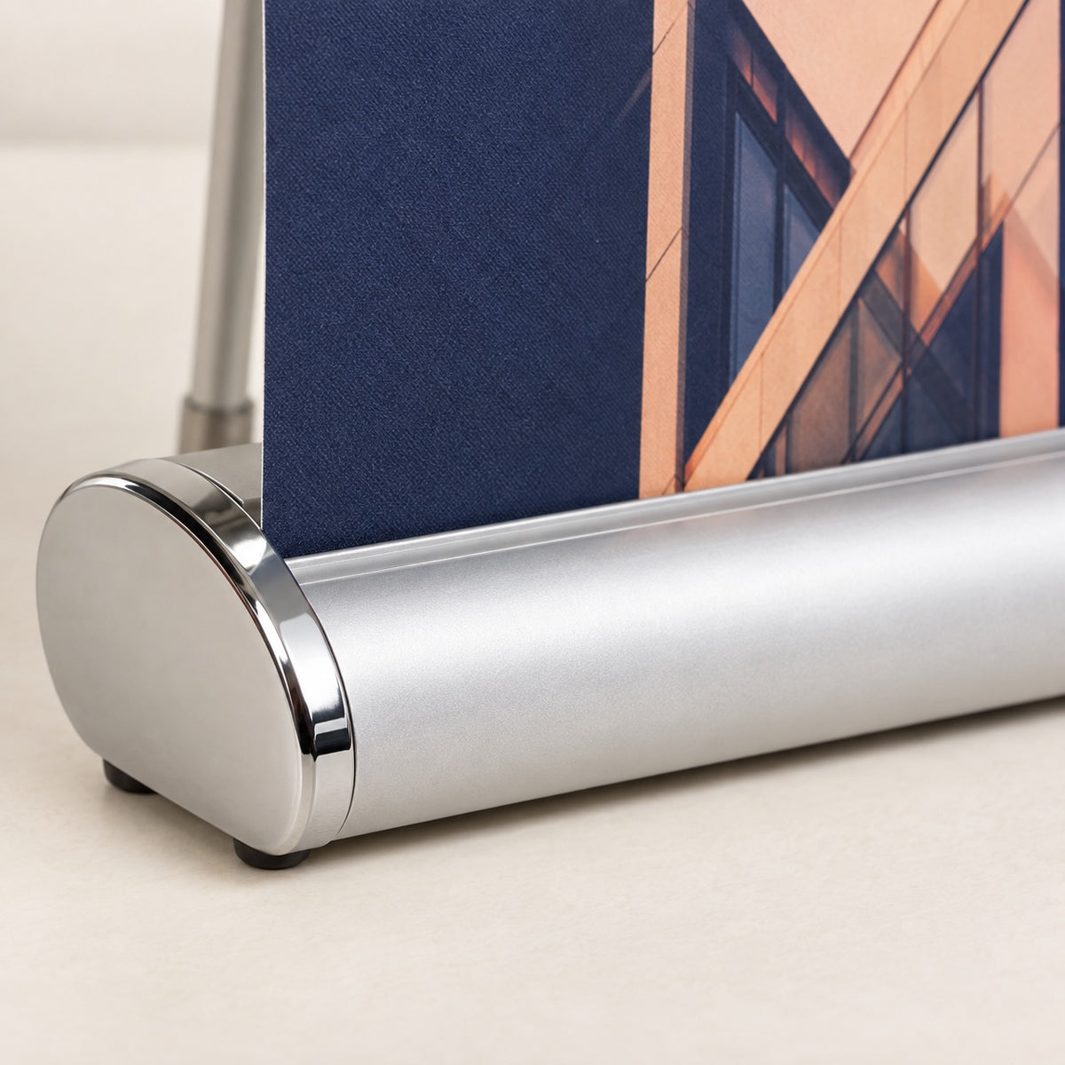 Desktop Roller Banners material and construction close-up
