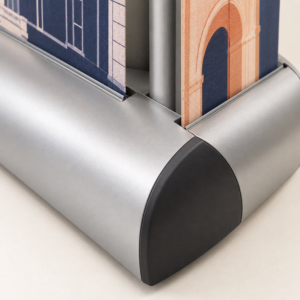 Double Sided Roller Banners material and construction close-up