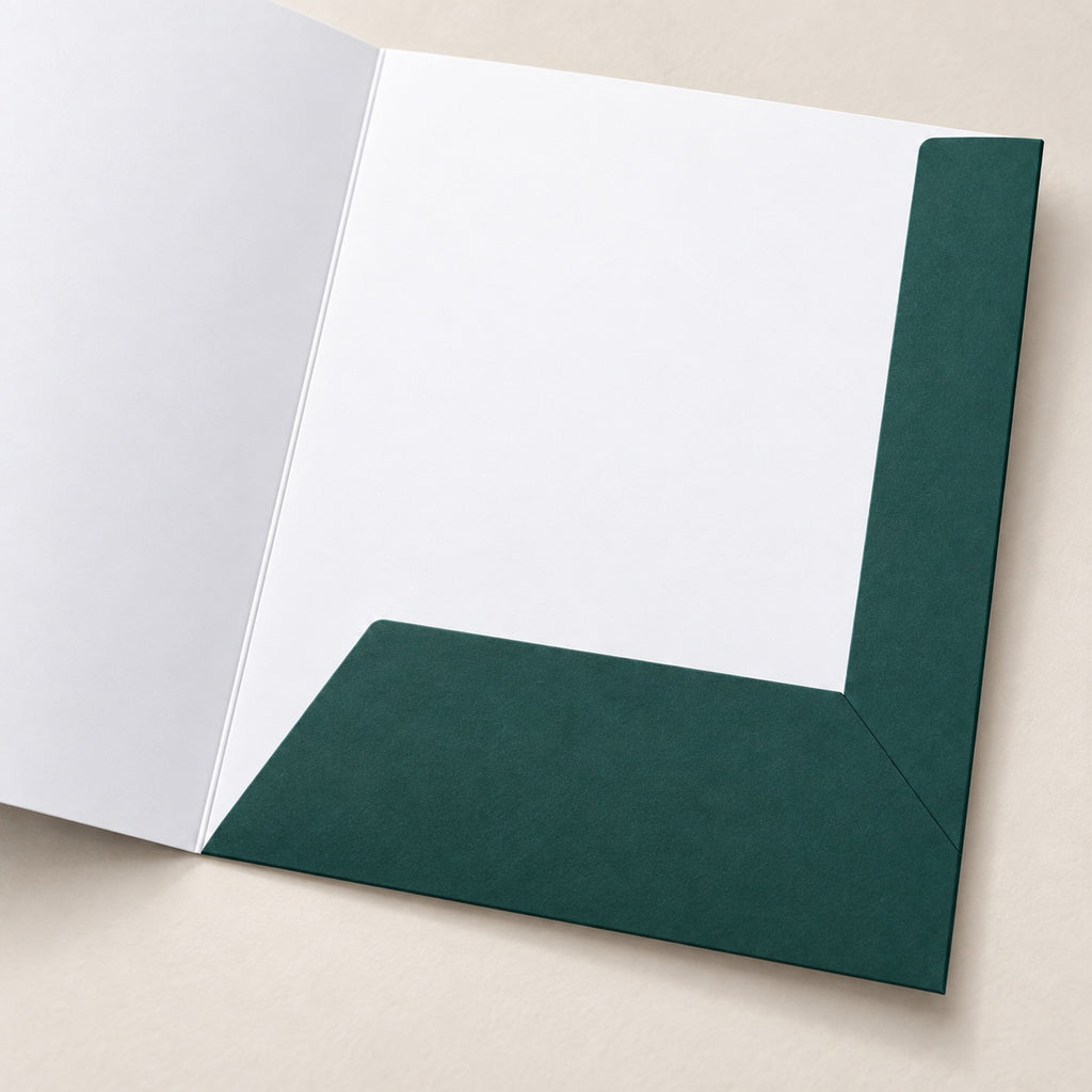 Interlocking Presentation Folders print and material detail
