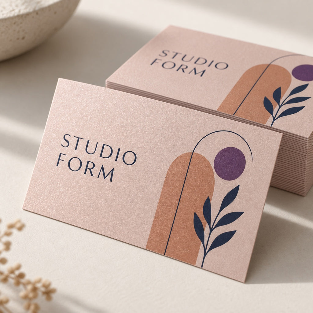 Metallic Business Cards print and material detail