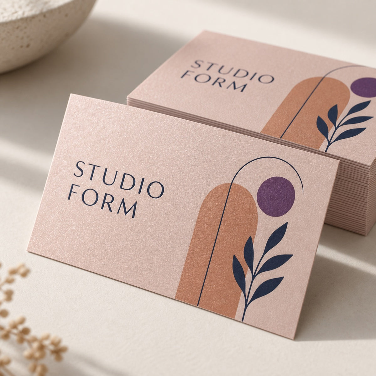 Metallic Business Cards print and material detail