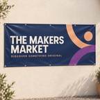 PVC banner showing The Makers Market design
