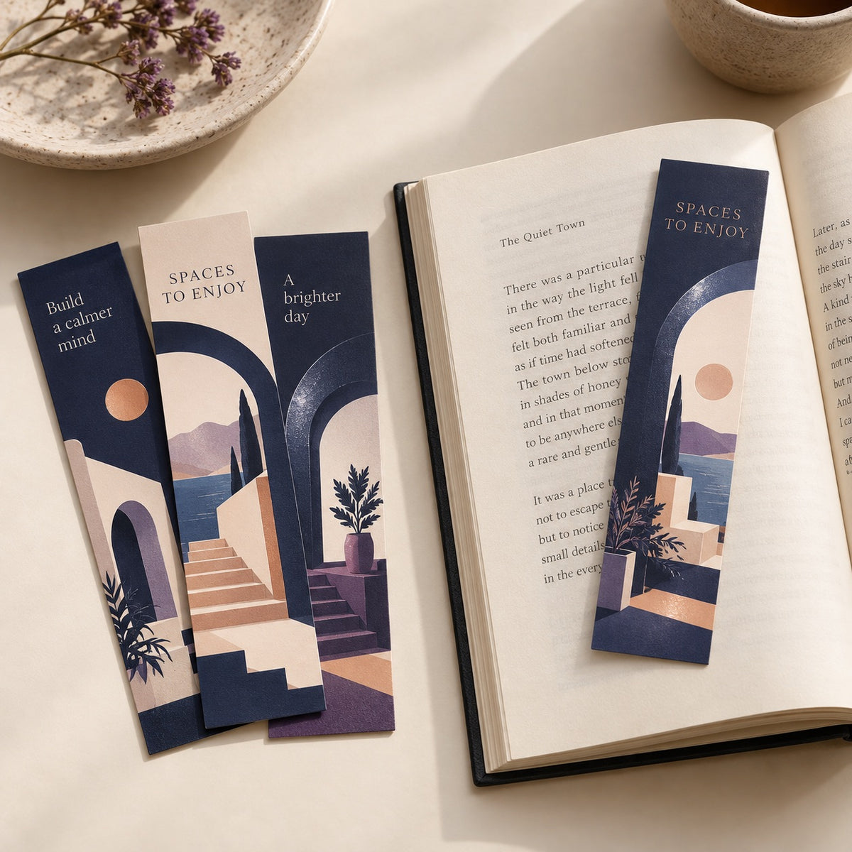 Spot UV Bookmarks full product example