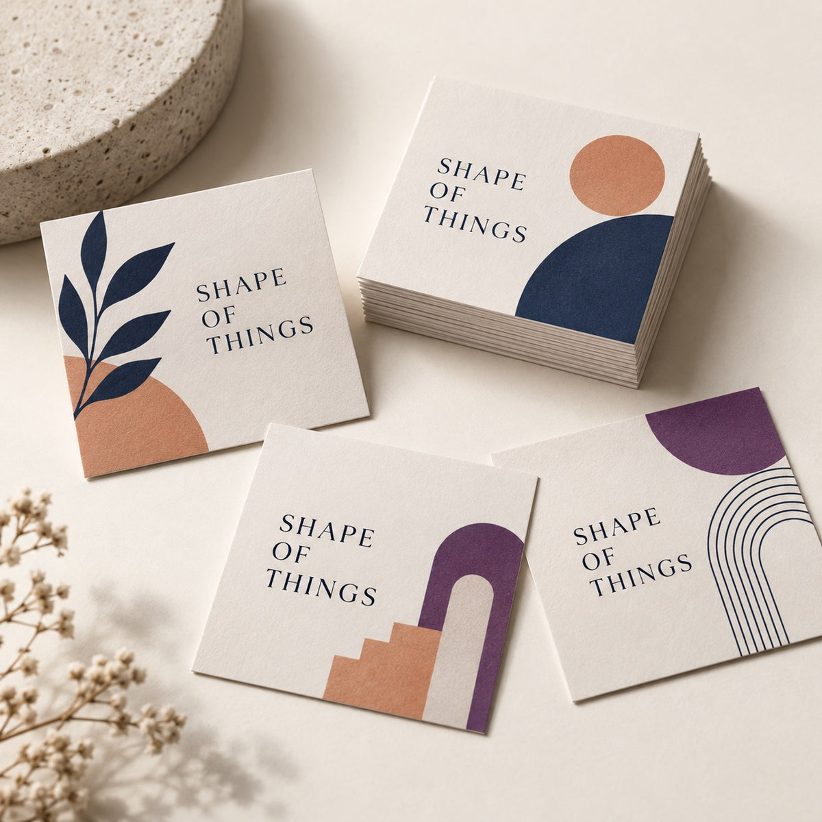 Square Business Cards full product example