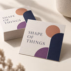 Square Business Cards print and material detail
