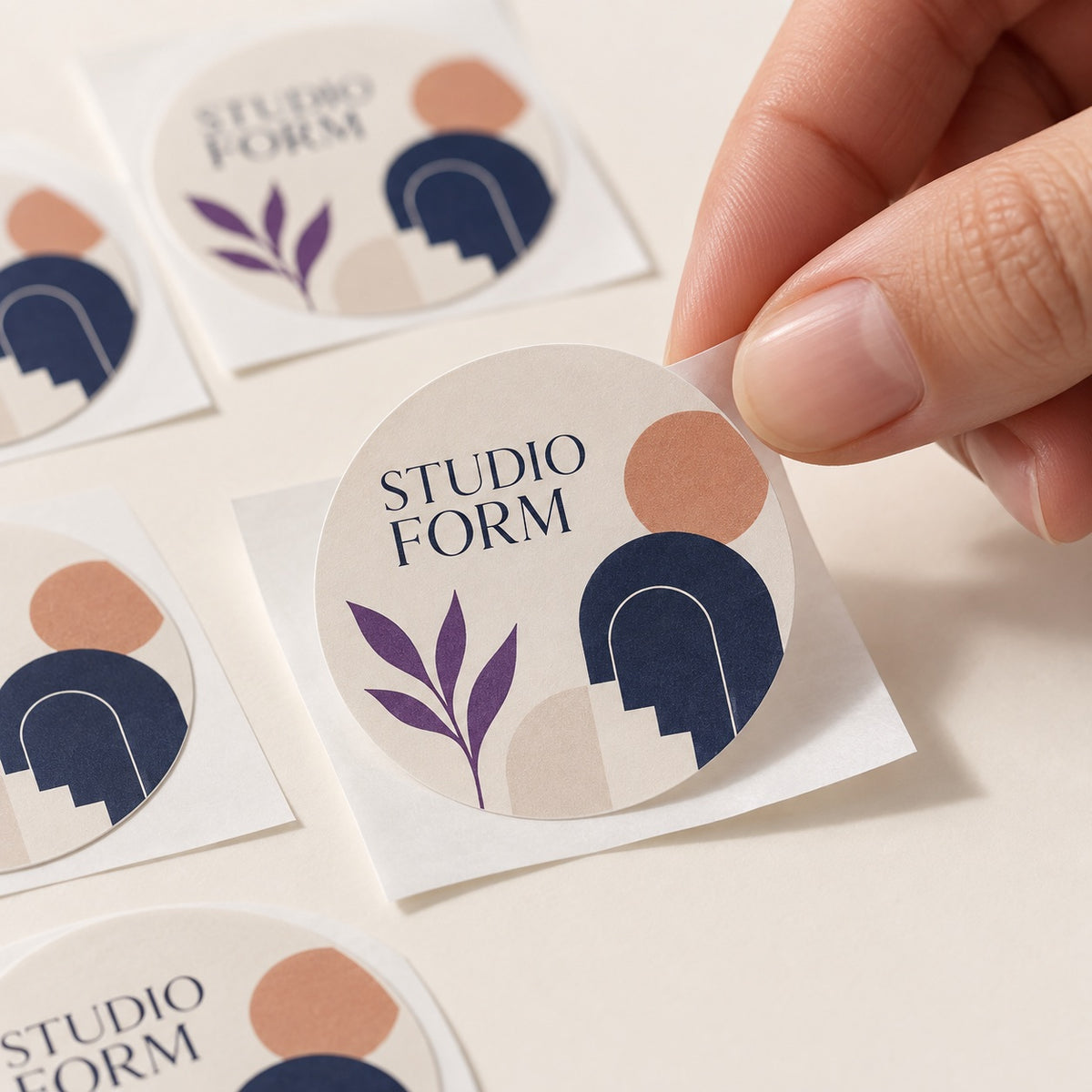 Stickers cut to size print and material detail
