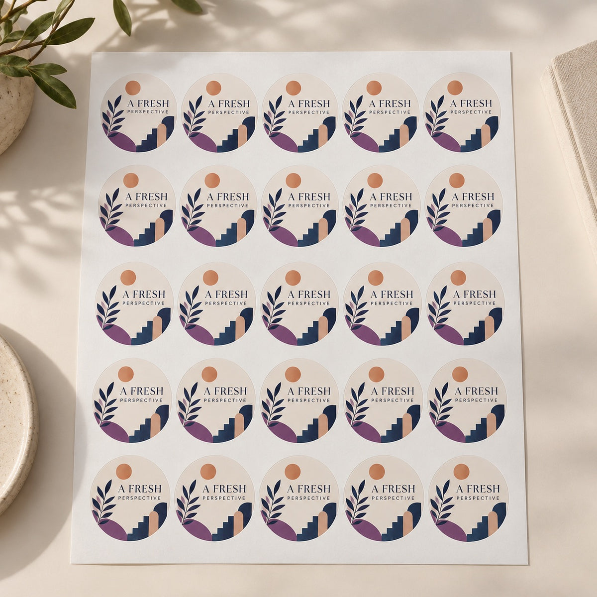 Stickers on sheets full product example