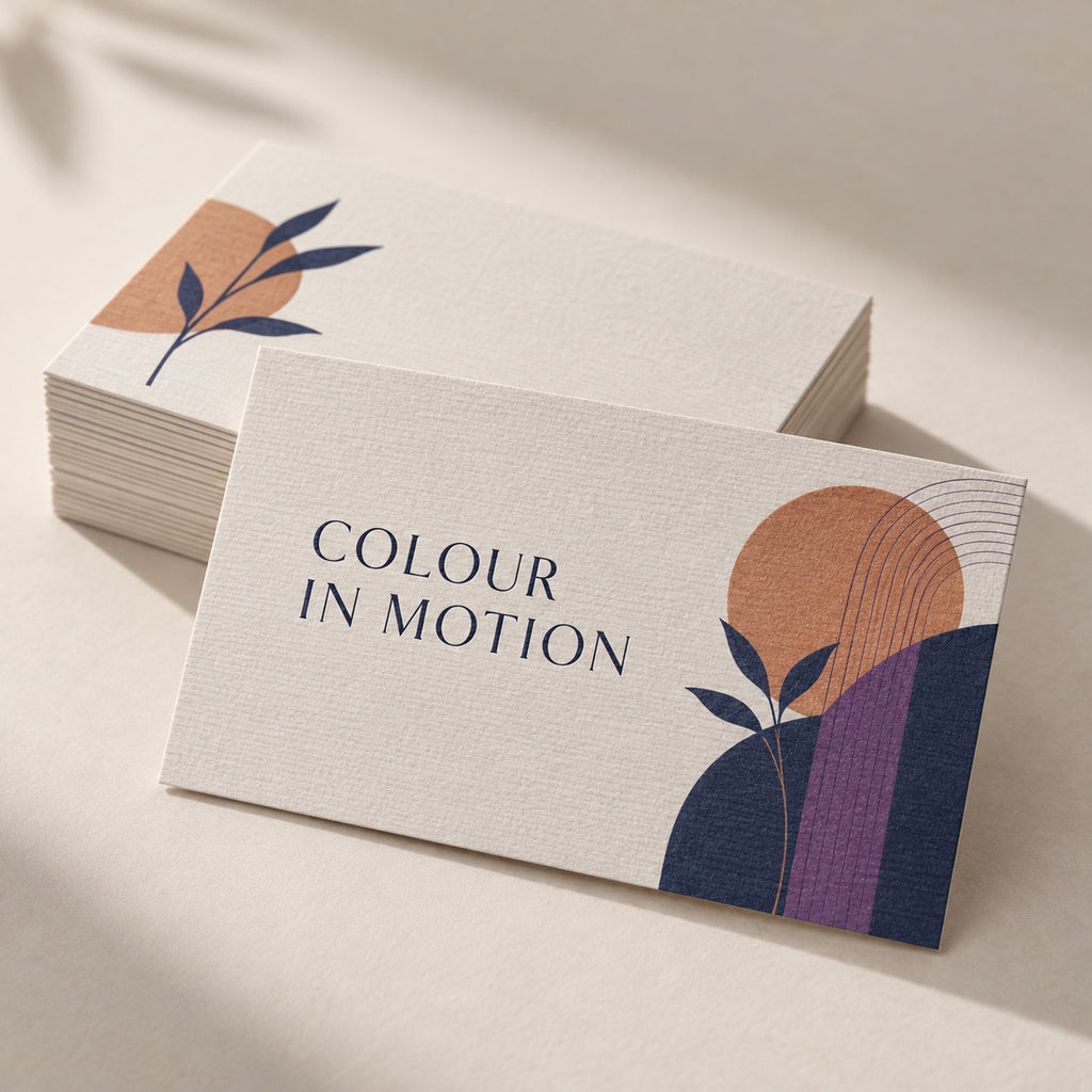 Textured Business Cards print and material detail
