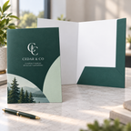 Interlocking Presentation Folders: CEDAR & CO accountant example artwork