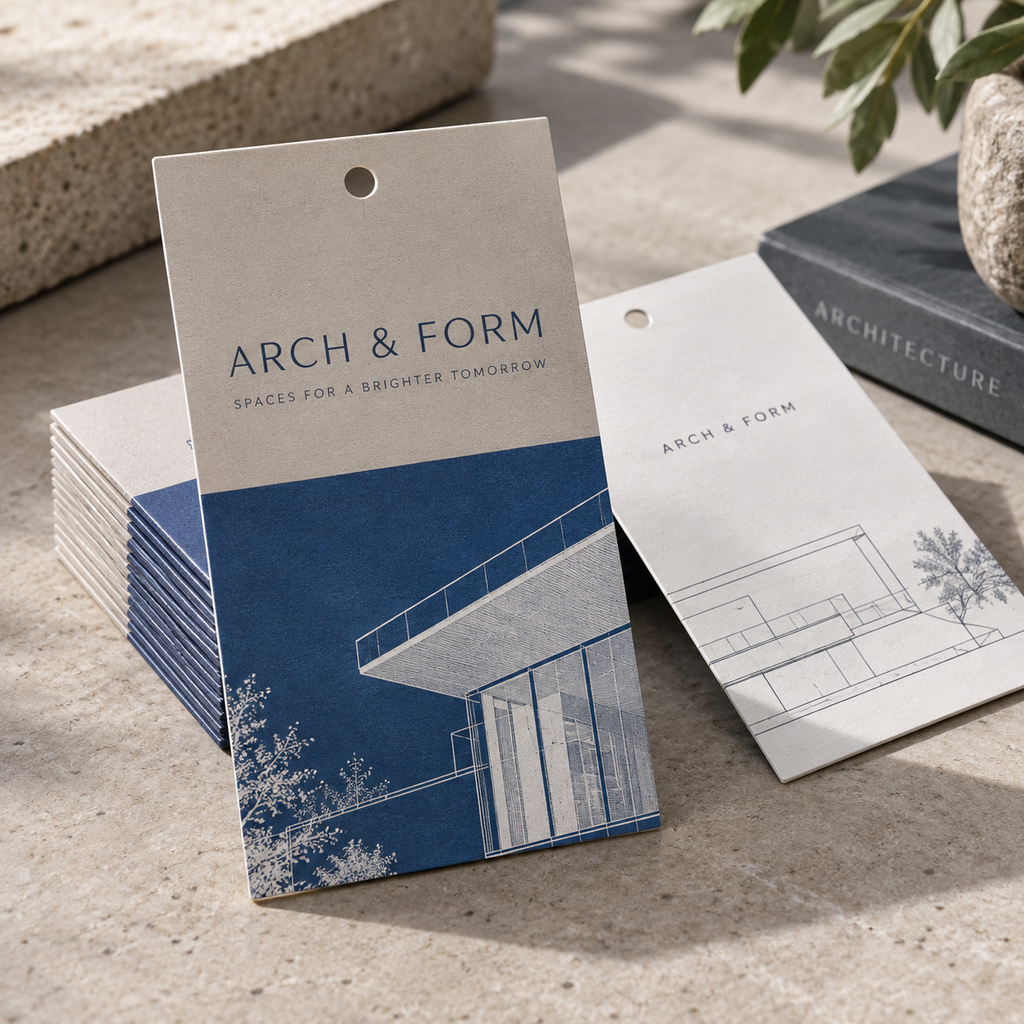 Silk Swing Tags: ARCH & FORM architect example artwork
