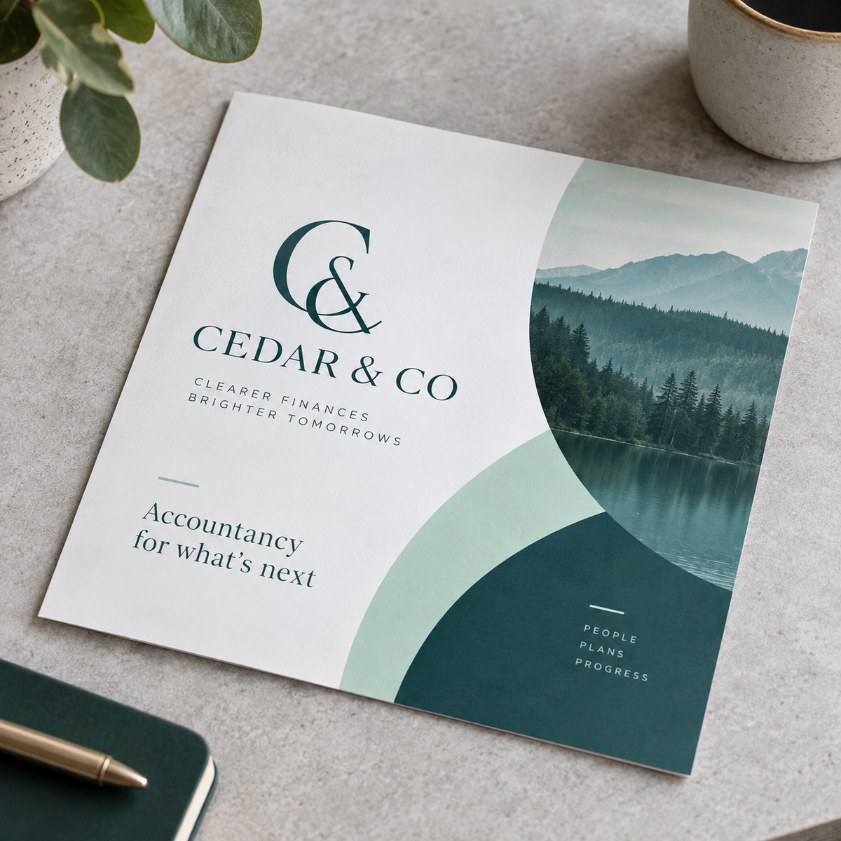 Square Flyers & Leaflets: CEDAR & CO accountant example artwork