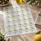 Stickers on sheets: LIME & SALT Mediterranean restaurant example artwork